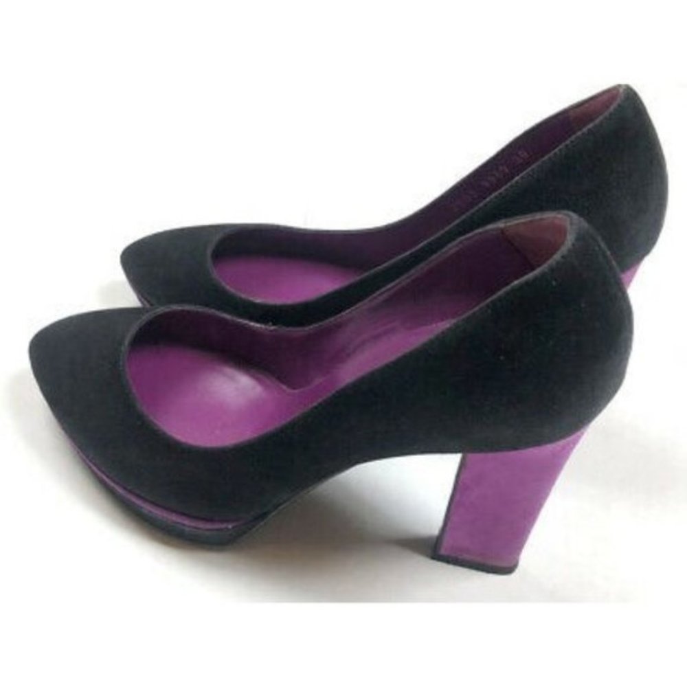 Sergio Rossi | Statement Contrasting heel suede pumps
